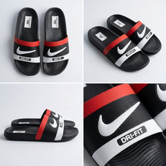 Nike Dri-FIT Black & Red Sports Slides – Men’s Casual Slippers