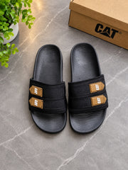 Black CAT Double Strap Stylish Slippers