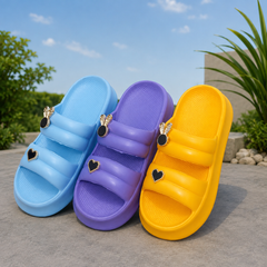 Elegant Heart Charm Women’s Slippers