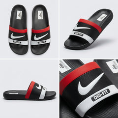 Nike Dri-FIT Black & Red Sports Slides – Men’s Casual Slippers