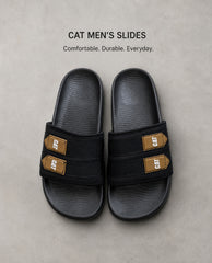 Black CAT Double Strap Stylish Slippers