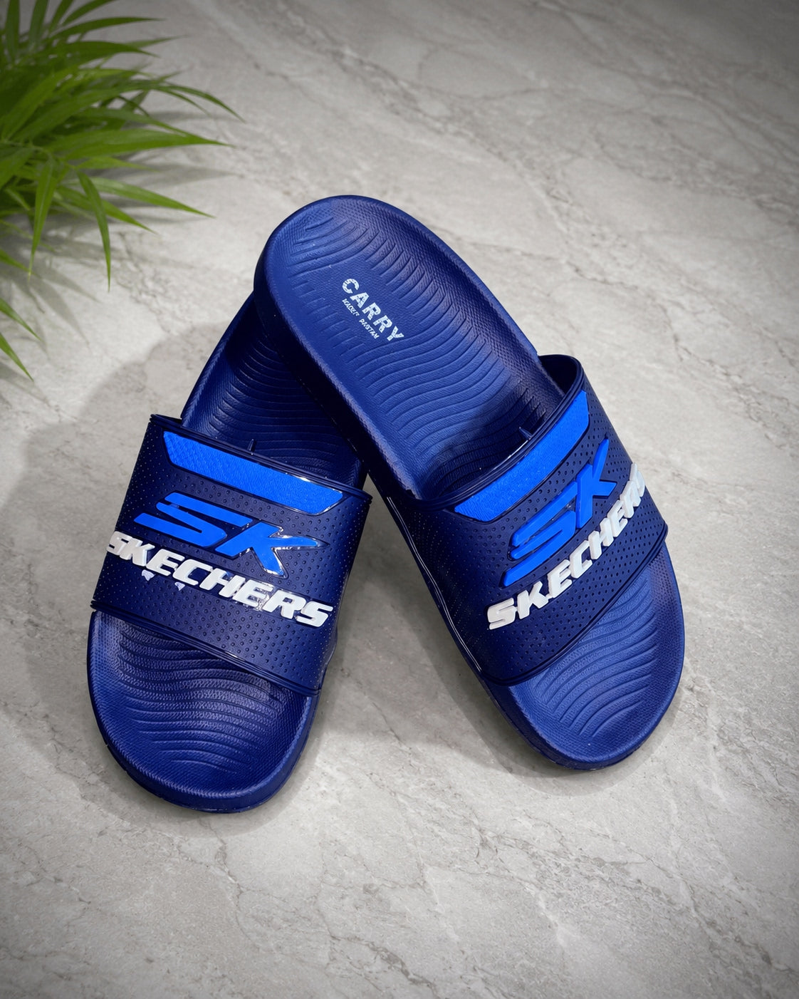 Skechers Style Premium Men’s Slippers – Navy Blue