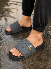 Premium Gry and black Comfort Slide Sandals