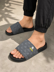 Premium Gry and black Comfort Slide Sandals
