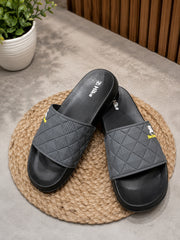 Premium Gry and black Comfort Slide Sandals
