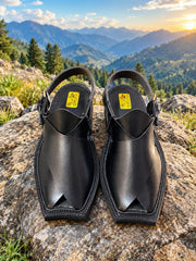 Premium Black Peshawari Chappal Orignal